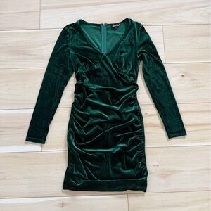 Lamilus Green Velvet Dress
